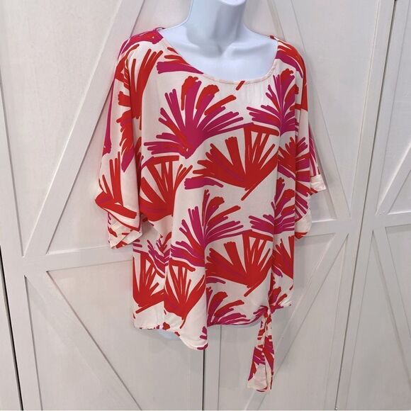 Mary Square Kelly Anne Jive Front Tie Blouse Size XL - Picture 4 of 13